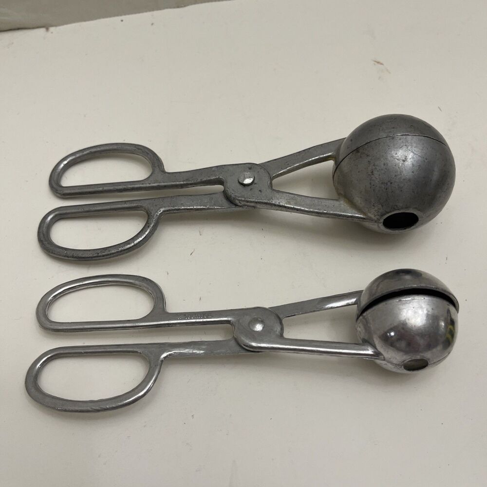2 Vintage Meatball Makers Watermelon Ballers 1.5” And 2” Diameter